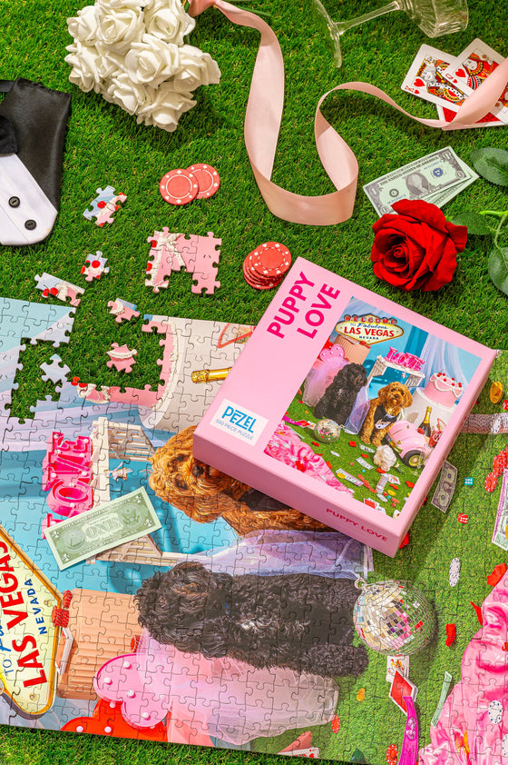 MyPuzzle Aussie Puppy 500 Piece Jigsaw Puzzle - Made In USA, Premium Quality, Includes Reference Poster